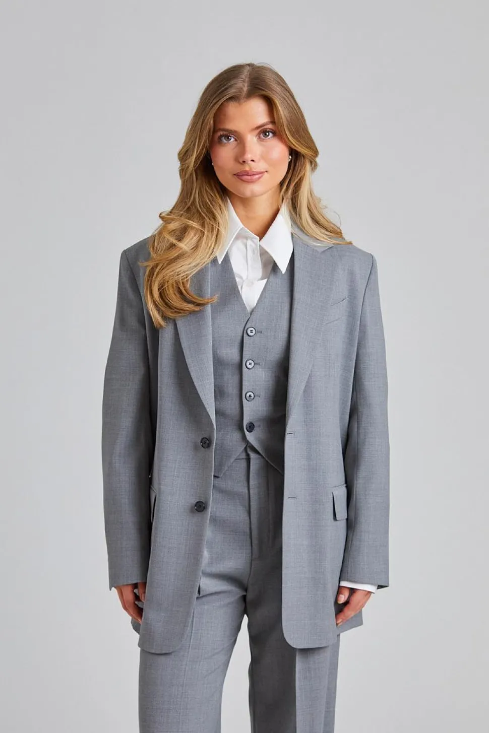 Davina Blazer Grey Melange