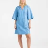 Delphine Dress Nappa Leather Sky Blue