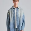 Denim Button-up Shirt FN-UX-SHIR000058 Light Blue