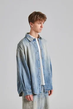 Denim Button-up Shirt FN-UX-SHIR000058 Light Blue
