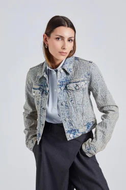 Denim Jacket Blue/Beige FN-WN-OUTW000882