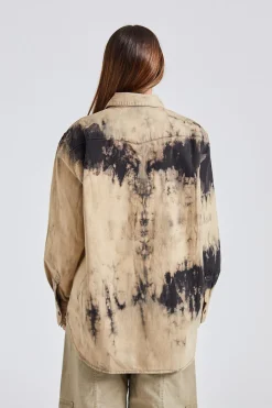 Denim Shirt Relaxed Fit FN-UX-SHIR000020 Black/Beige