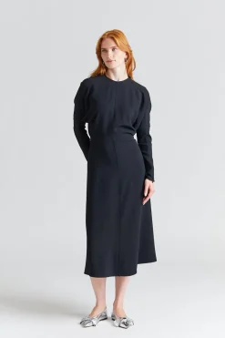Dolman Midi Dress Black
