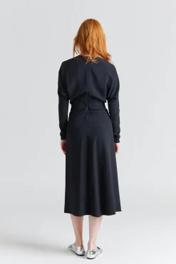 Dolman Midi Dress Black