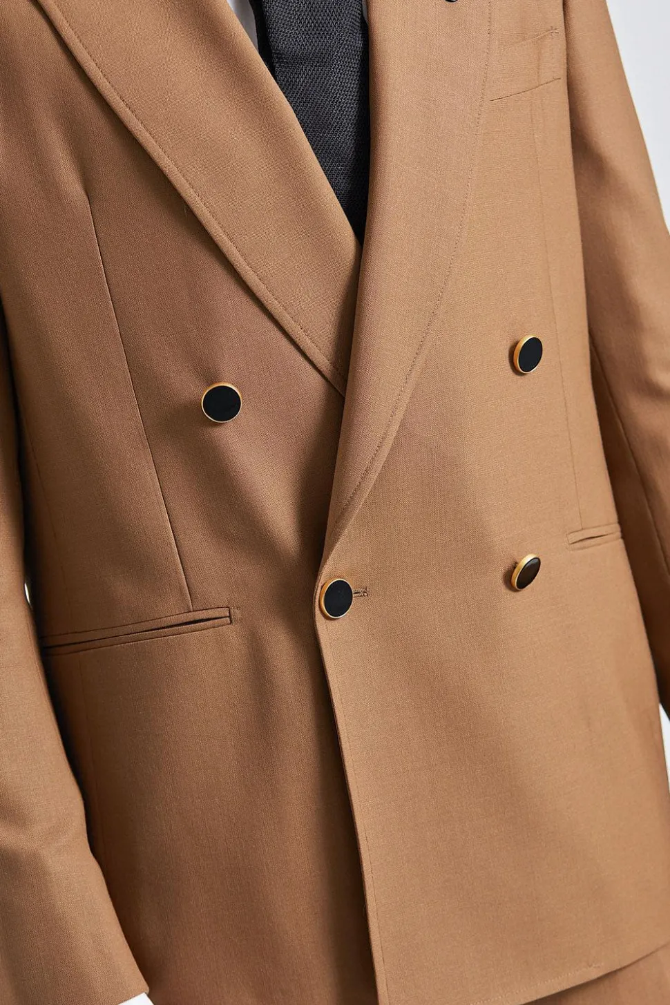 Double Breasted Attitude Blazer Brown