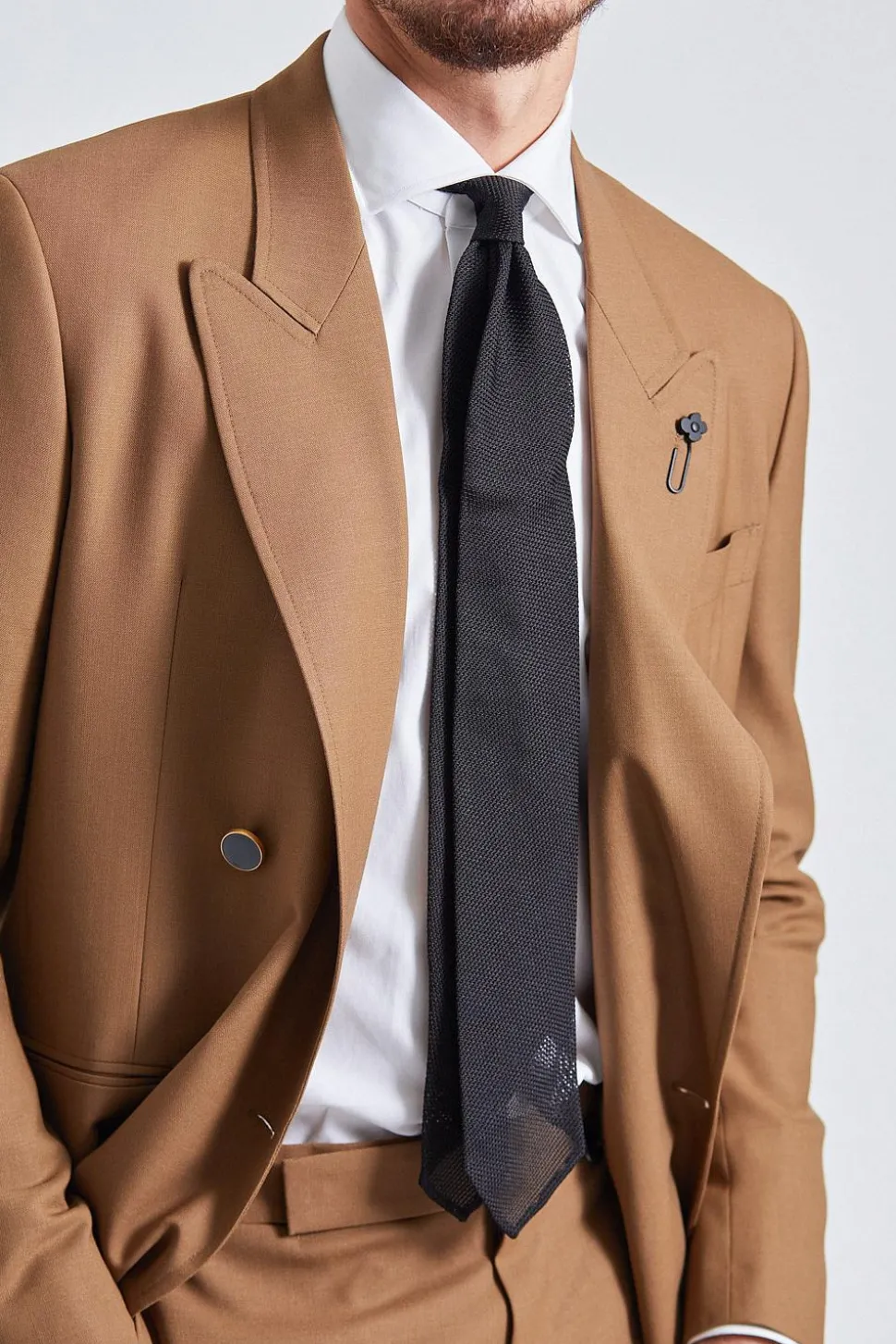 Double Breasted Attitude Blazer Brown