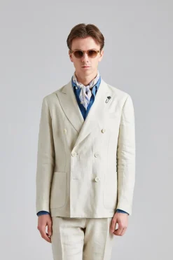 Double Breasted Roma Jacket Beige