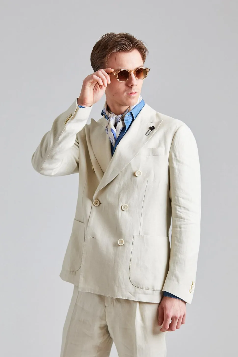 Double Breasted Roma Jacket Beige