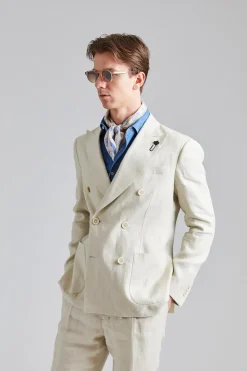 Double Breasted Roma Jacket Beige