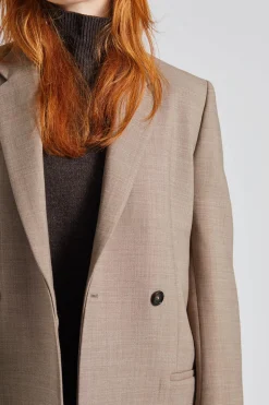 Double-Breasted Blazer Oat Melange