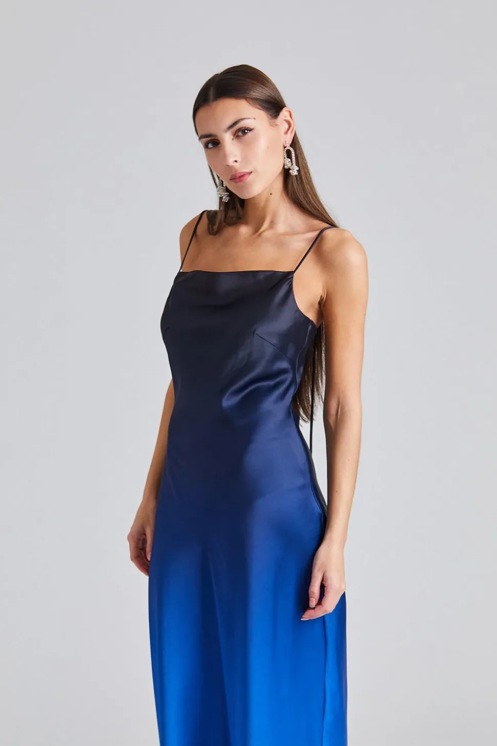 Eila Print Dress Dk Blue Mix
