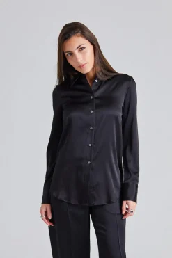 Eira Silk Shirt Black
