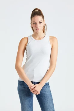 Ella Rib Top Grey Melange