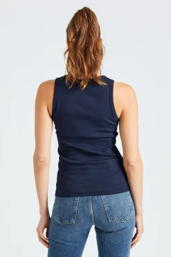 Ella Rib Top Navy