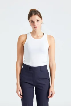Ella Rib Top White