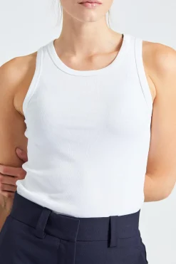 Ella Rib Top White