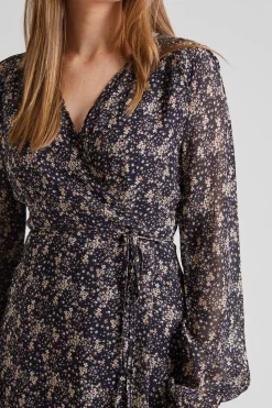 Estelle Wrap Dress Brown Wild Flower