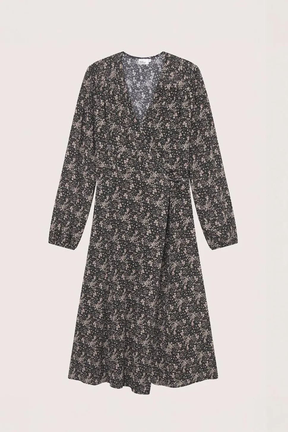 Estelle Wrap Dress Brown Wild Flower