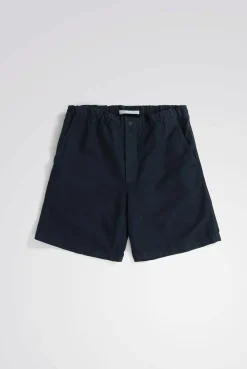 Ezra Relaxed Cotton Linen Short Dark Navy