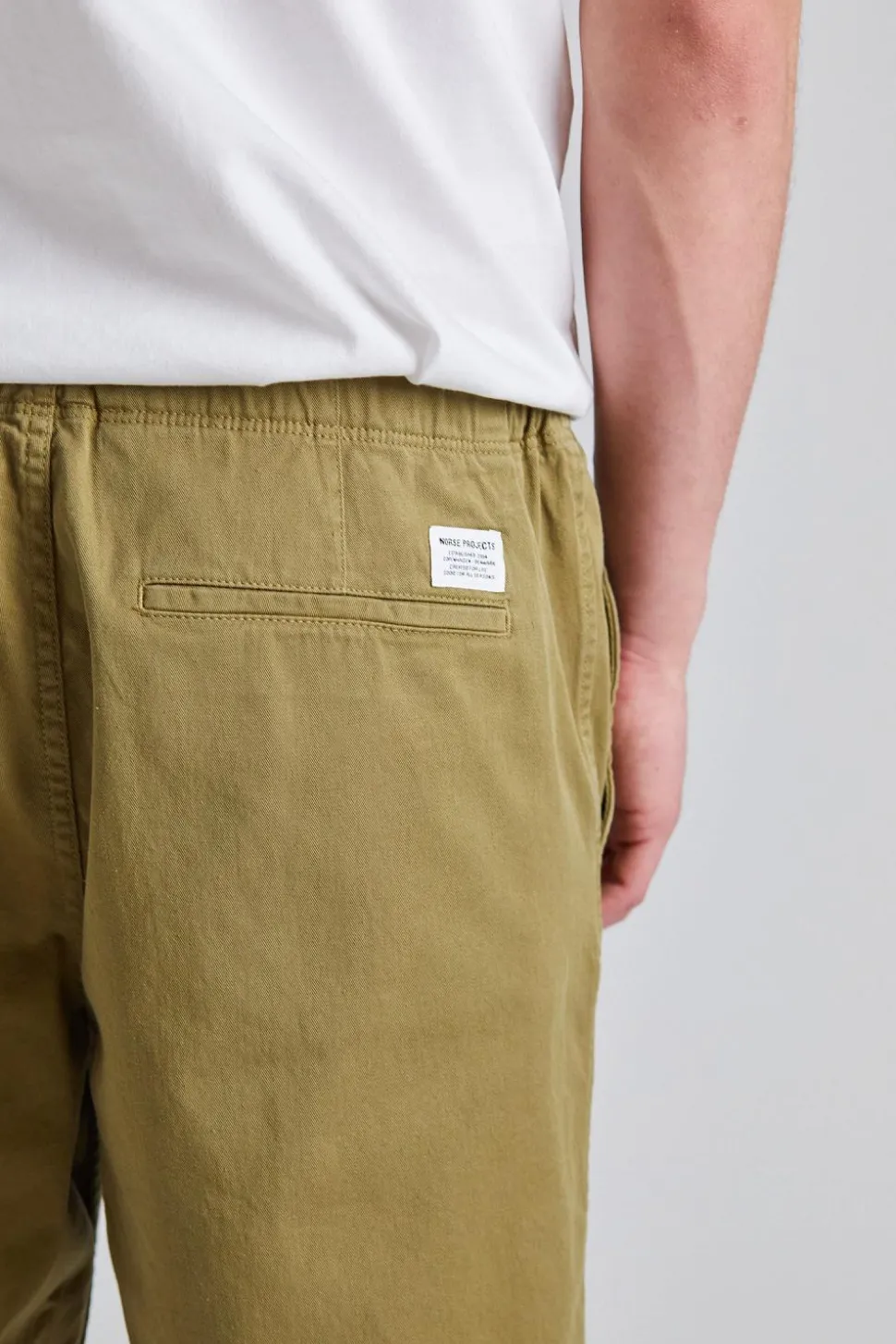 Ezra Relaxed Organic Stretch Twill Shorts Moss Green