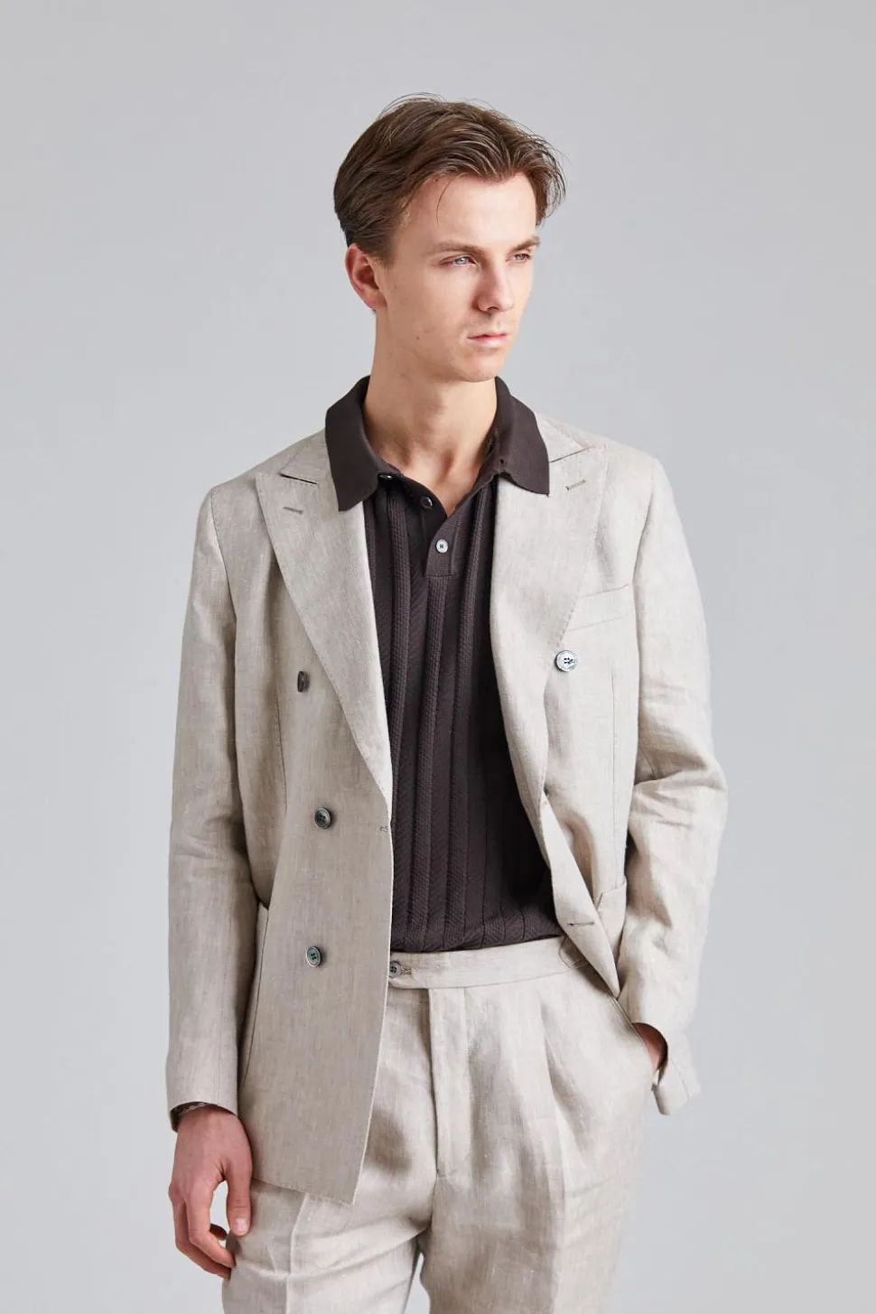 Farris Patch Soft Blazer Trench Beige