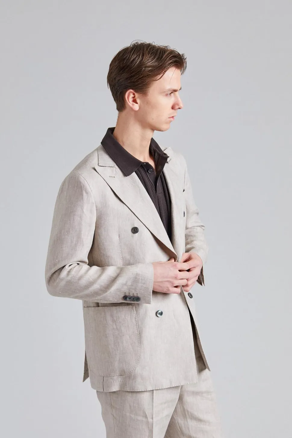 Farris Patch Soft Blazer Trench Beige