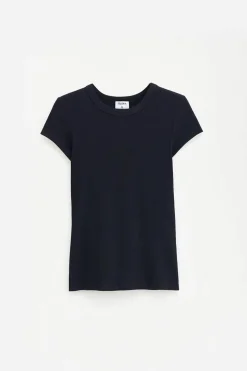 Fine Rib Tee Black