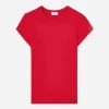Fine Rib Tee Bright Red