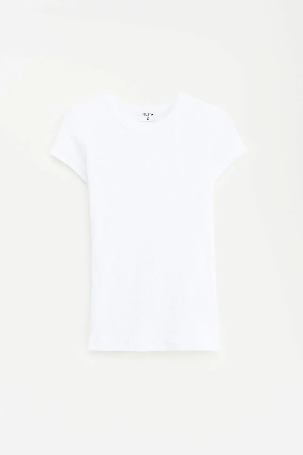 Fine Rib Tee White