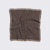 Fine Wool Scarf Monogram Brown Mix