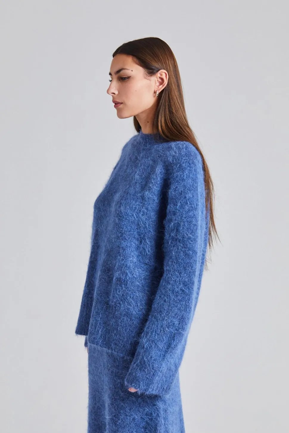 Fure Fluffy Sweater Blue