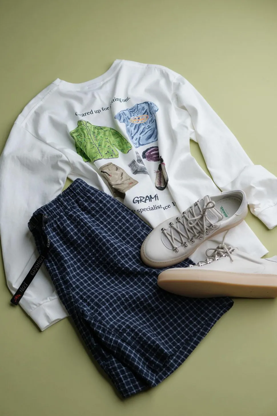 Geared Up L/S Tee White