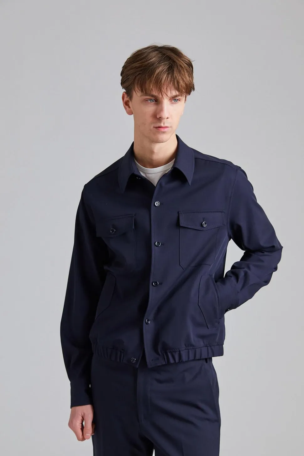 Giubbino Shirt Jacket Navy