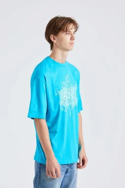 Glow In The Dark Logo T-shirt Fluo Blue FN-MN-TSHI000530