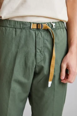 Greg Cotton Linen Trouser Green