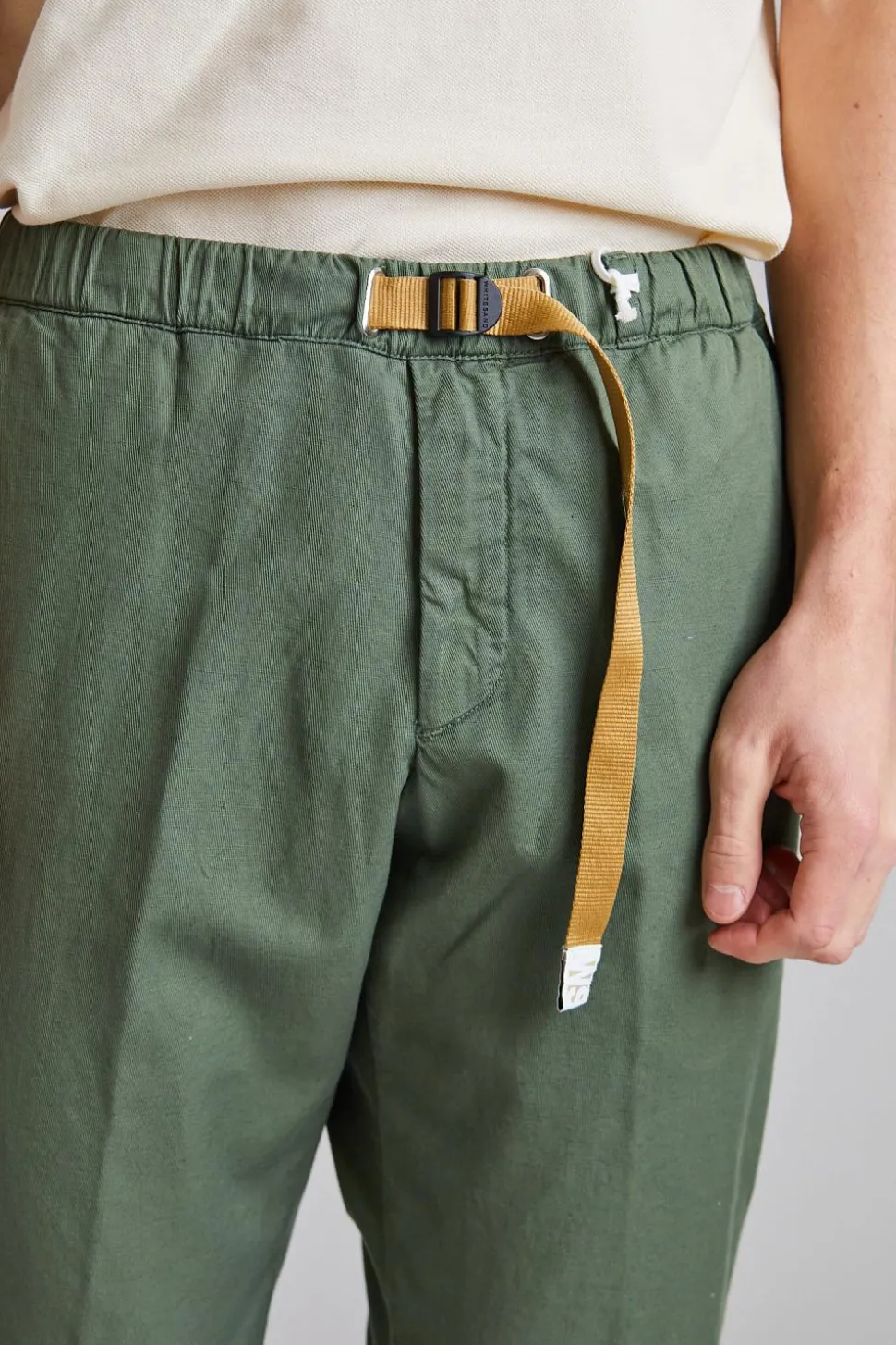 Greg Cotton Linen Trouser Green