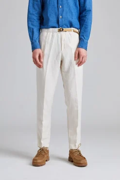 Greg Soft Lyocell Trouser Off White