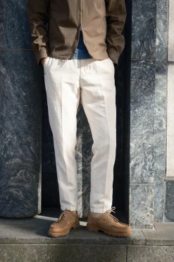 Greg Soft Lyocell Trouser Off White
