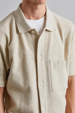Gustav Crochet Jersey Shirt Oatmeal
