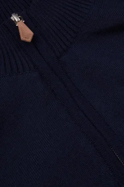 Half Zip Merino Wool Blå