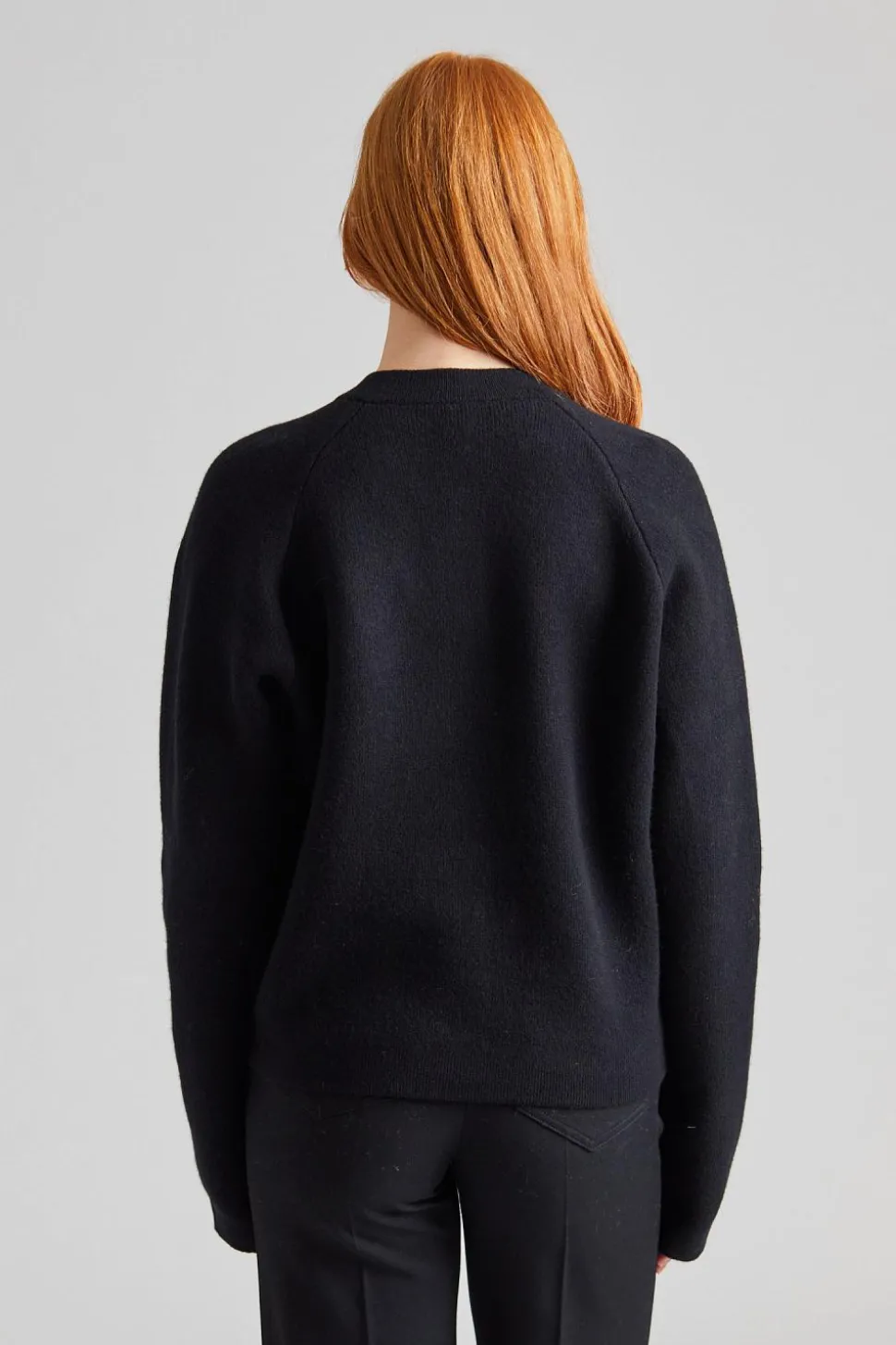 Hammered Button Cardigan Black
