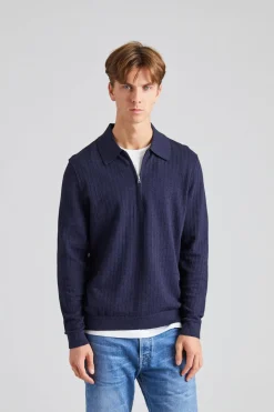Hansie LS Navy Melange
