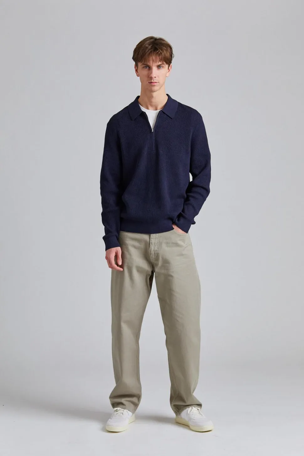 Hansie LS Navy Melange