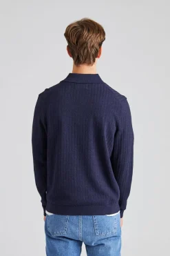 Hansie LS Navy Melange