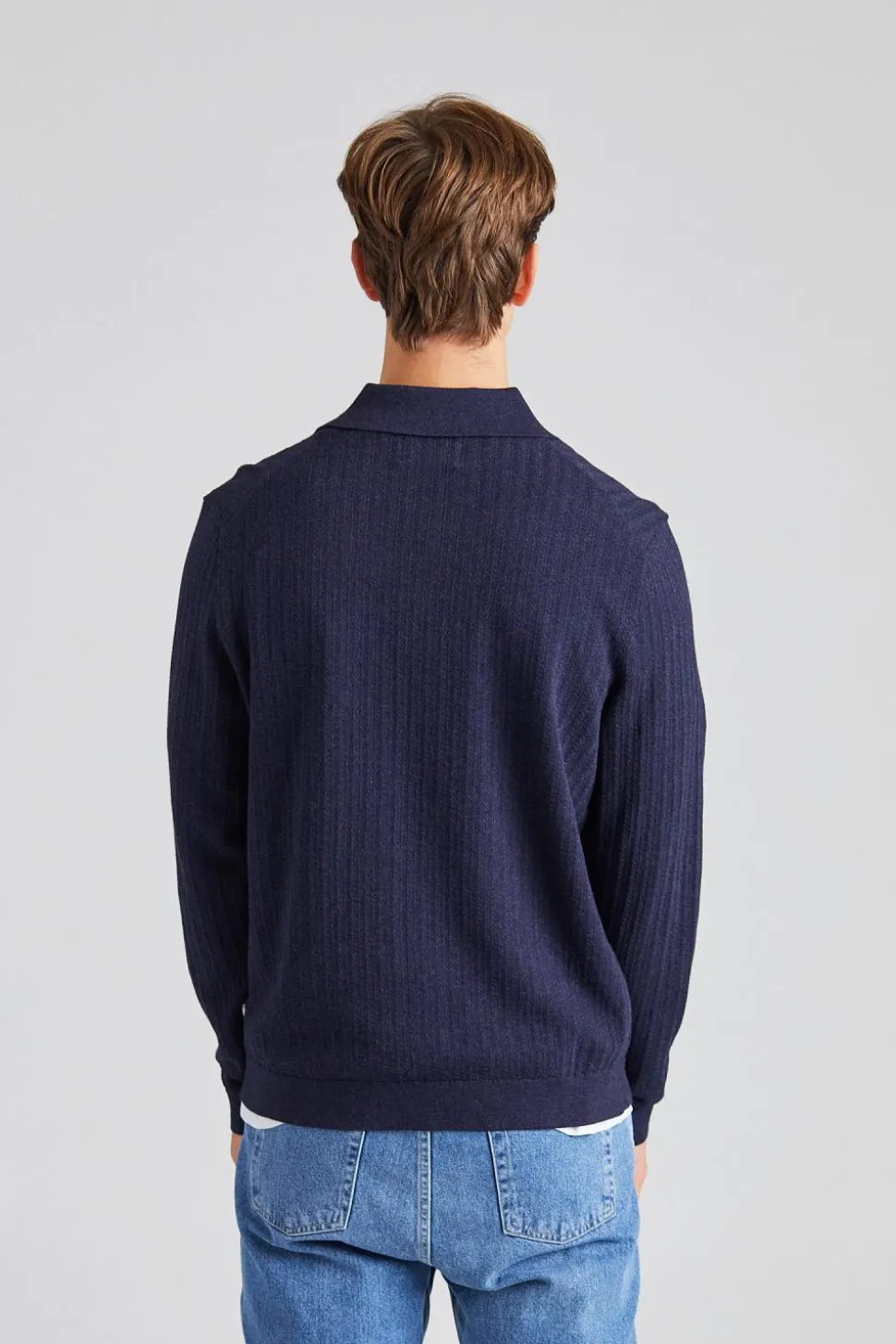 Hansie LS Navy Melange