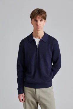 Hansie LS Navy Melange