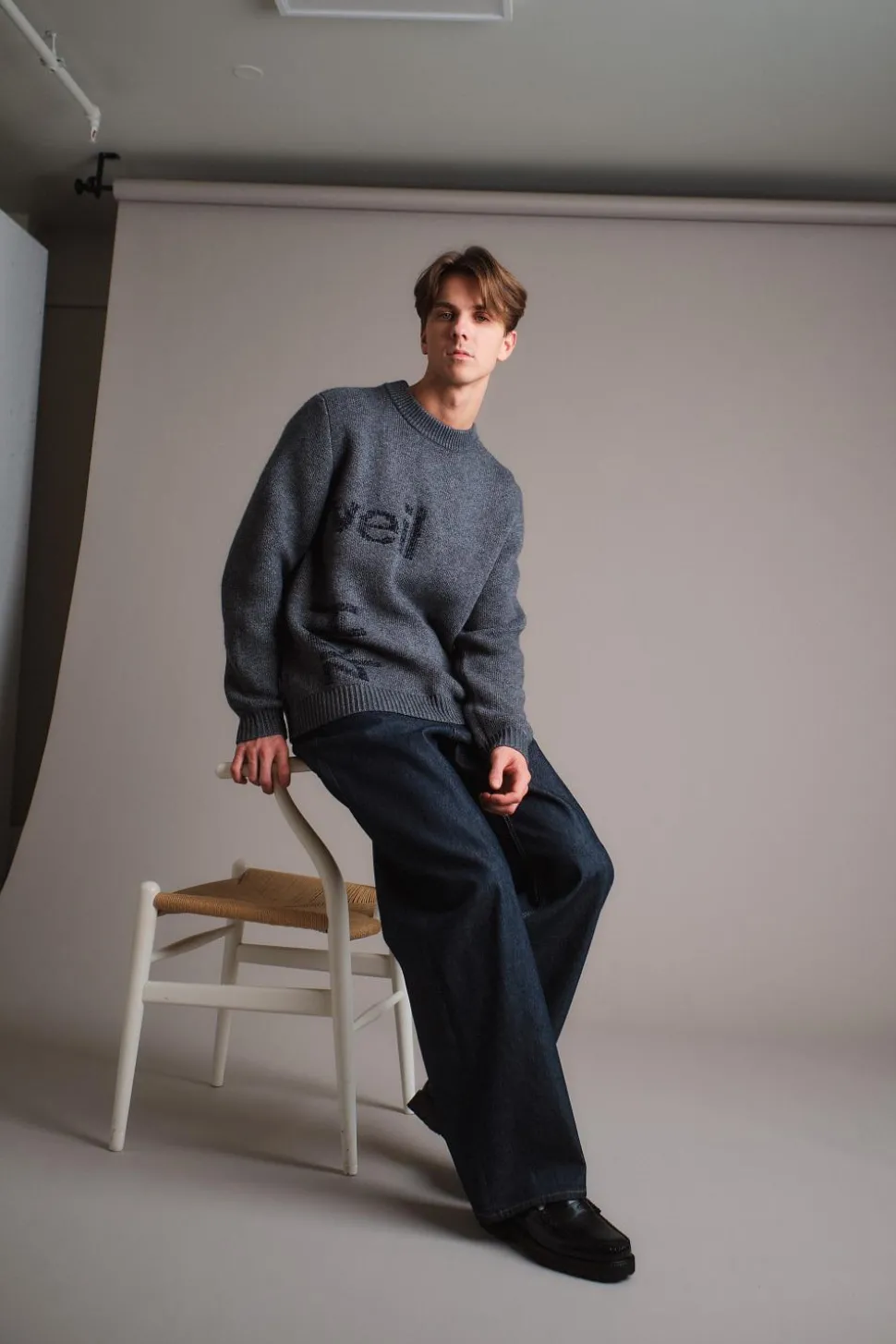 Haza Logo Crew Grey Mix