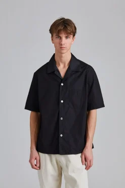 Heusen Shirt Shortsleeve Black All Day Poplin