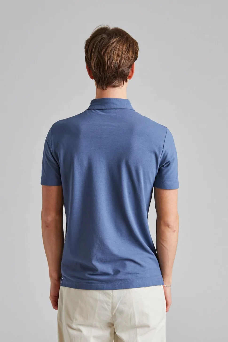 Ice Cotton Polo Shirt Denim