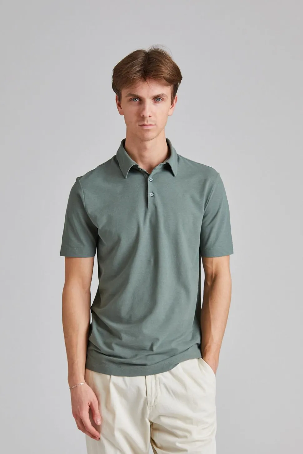 Ice Cotton Polo Shirt Militare